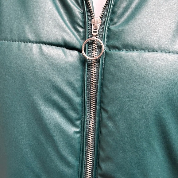 Ashley Stewart Teal Puffer Jacket Size 14/16 - Picture 6 of 12